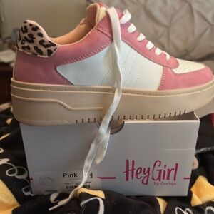 Corkys Pink and White Athletic Shoes